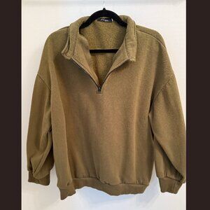 Olive Half Zip Sweater